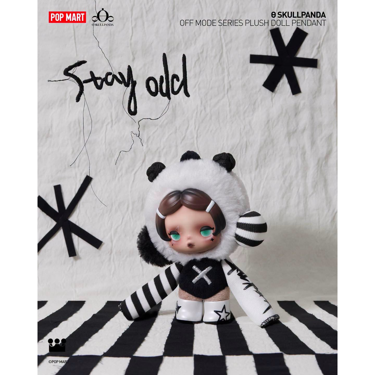 SKULLPANDA Off Mode Series Plush Pendant