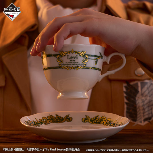 Attack on Titan -The World Outside the Walls- Prize D - Teacup & Saucer Set -Levi Model-