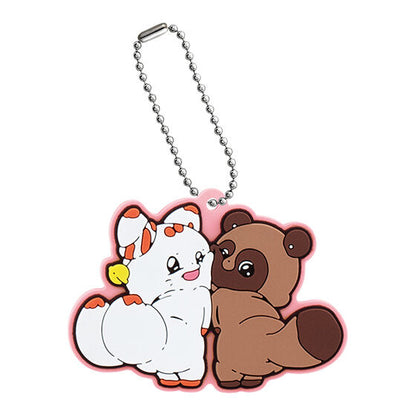 Little Fox with Two Tails Rubber Mascot