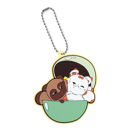 Little Fox with Two Tails Rubber Mascot