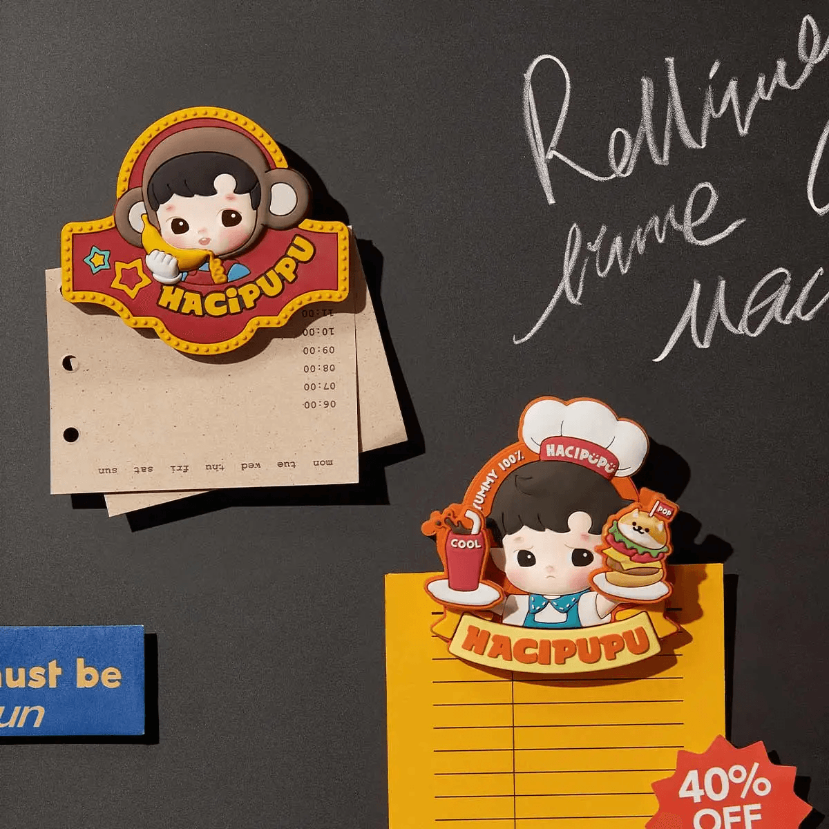 HACIPUPU Rolling Time Machine Series Fridge Magnet Silicon Clip