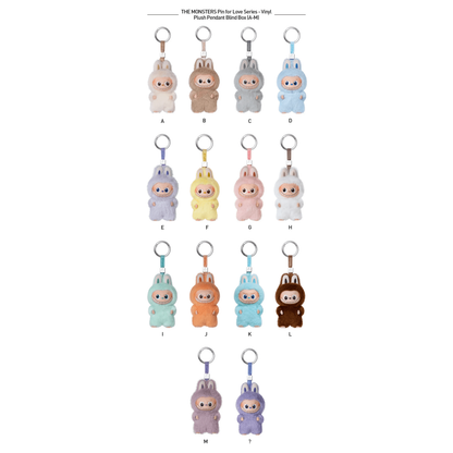 THE MONSTERS Pin for Love Series Vinyl Plush Pendant (A-M)