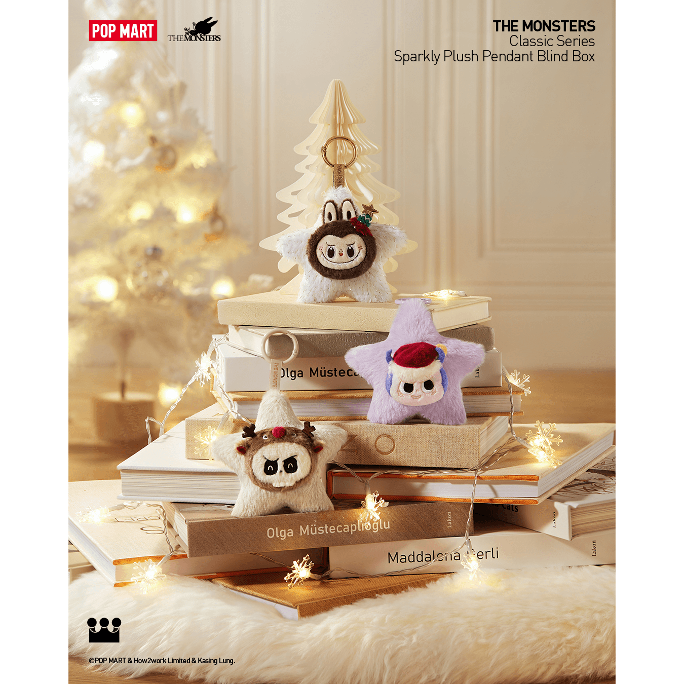 THE MONSTERS Classic Series Sparkly Plush Pendant