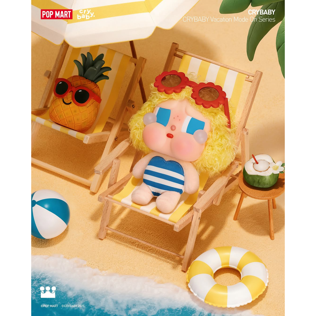 CRYBABY Vacation Mode On Series Vinyl Plush Pendant