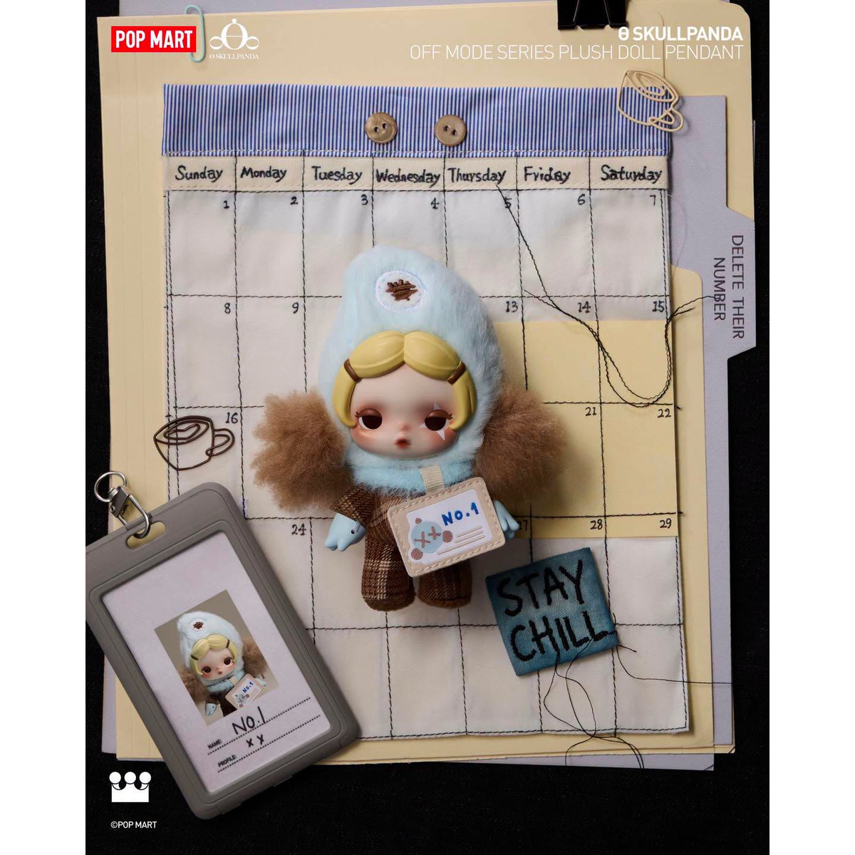 SKULLPANDA Off Mode Series Plush Pendant