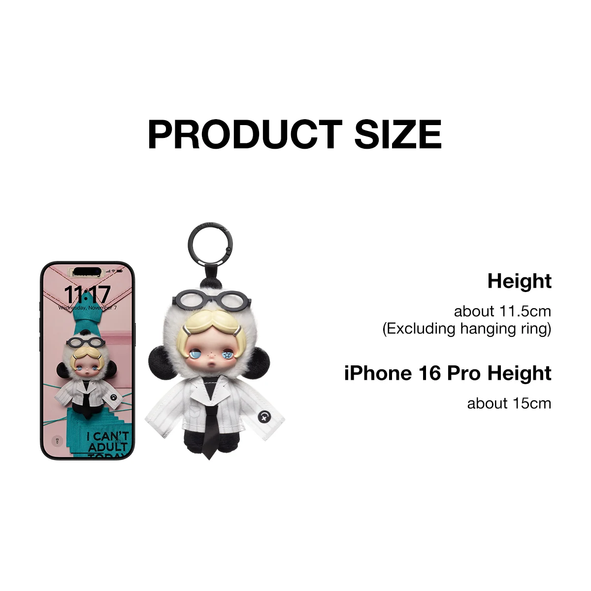 SKULLPANDA Off Mode Series Plush Pendant