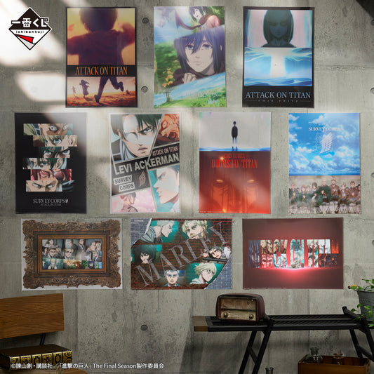 Attack on Titan -Rumbling- Prize H - Clear Posters