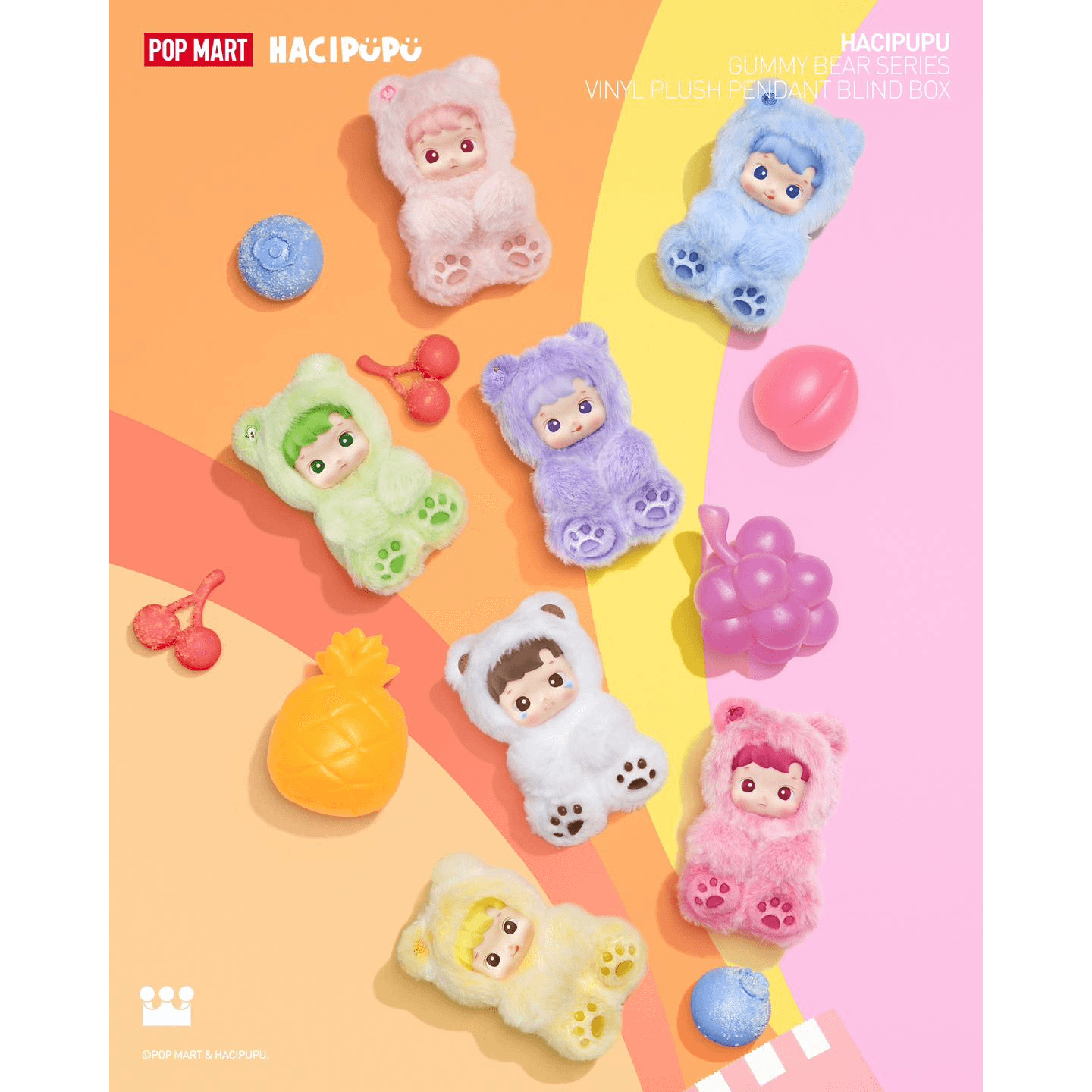 HACIPUPU Gummy Bear Series Vinyl Plush Pendant