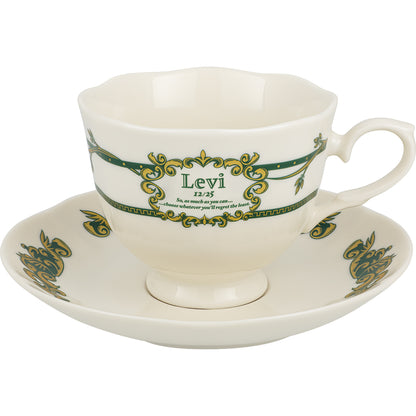Attack on Titan -The World Outside the Walls- Prize D - Teacup & Saucer Set -Levi Model-