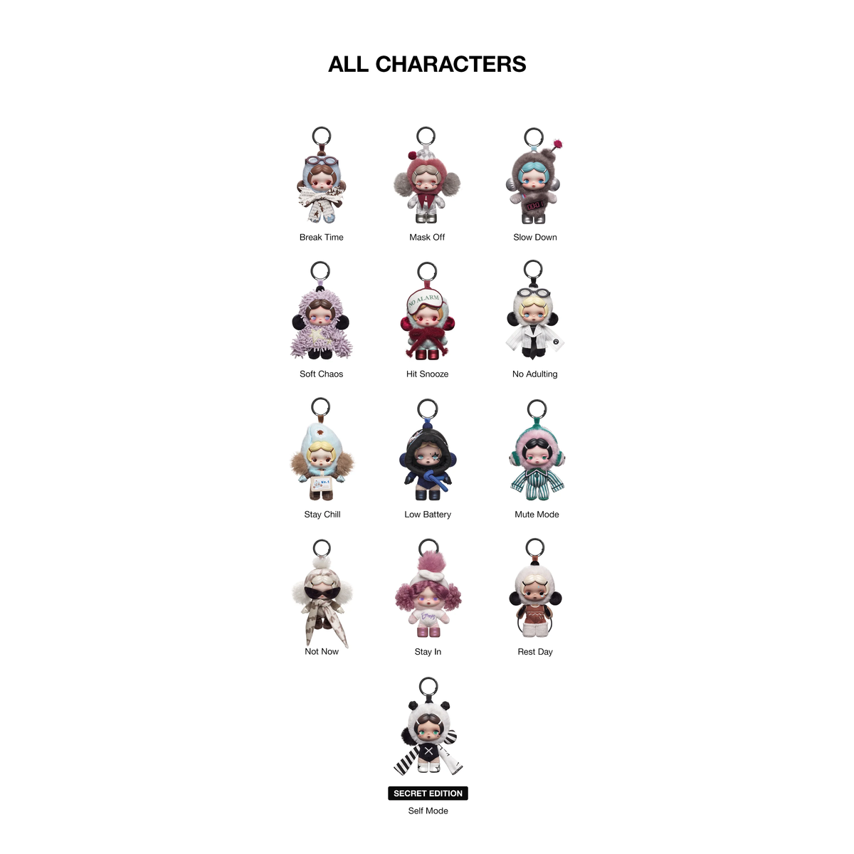 SKULLPANDA Off Mode Series Plush Pendant