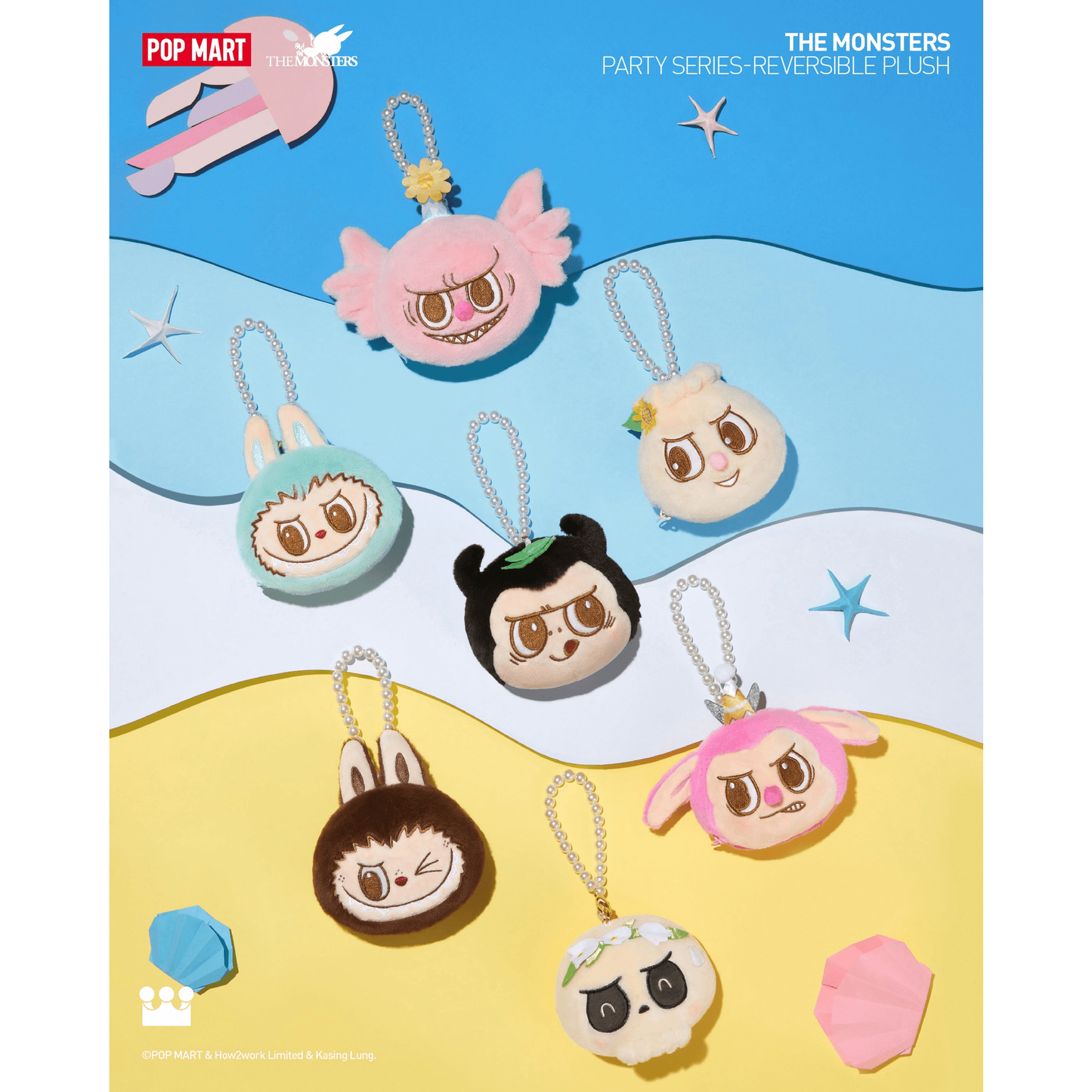 THE MONSTERS Party Series Reversible Plush Toy