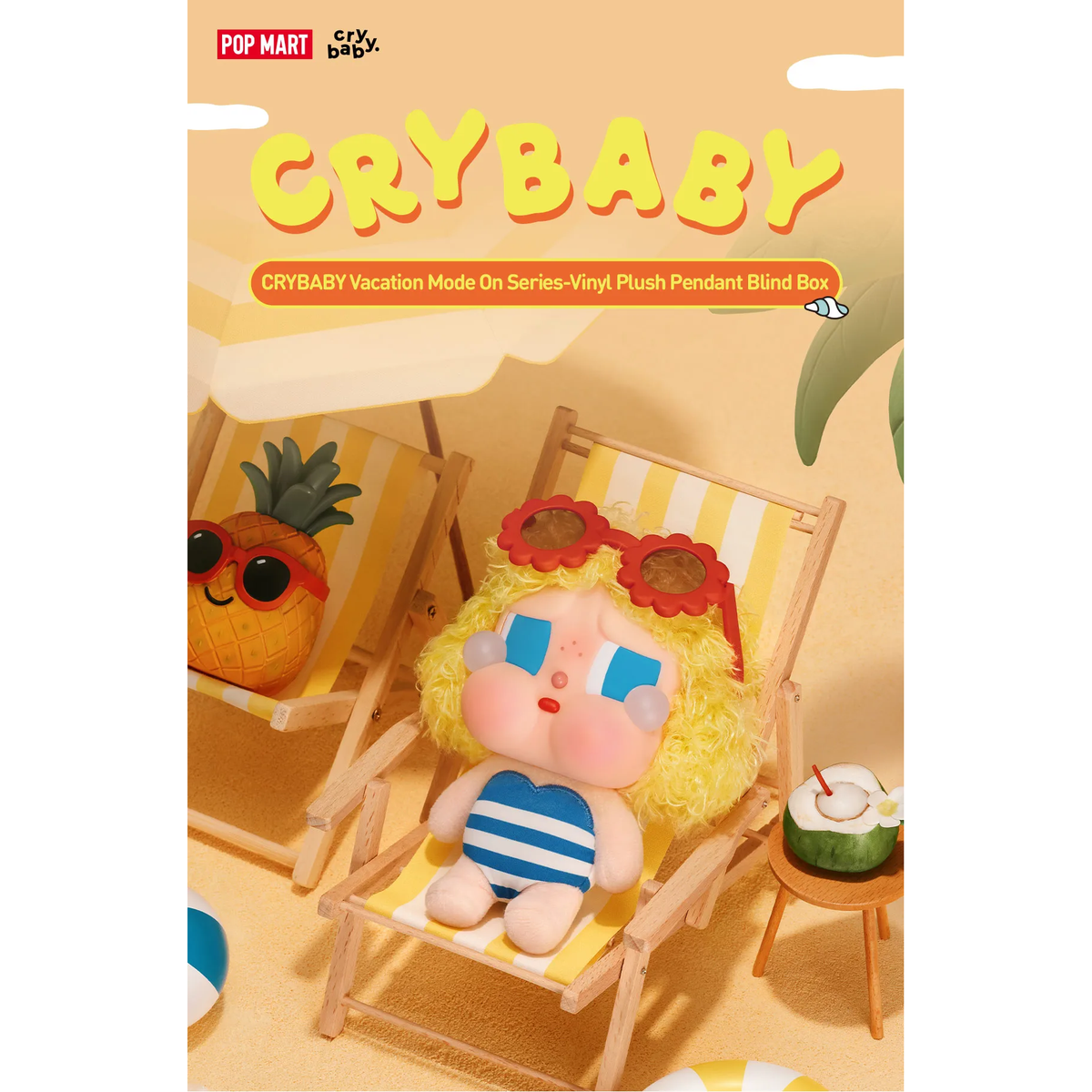 CRYBABY Vacation Mode On Series Vinyl Plush Pendant